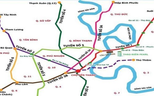 sơ đồ tuyến metro